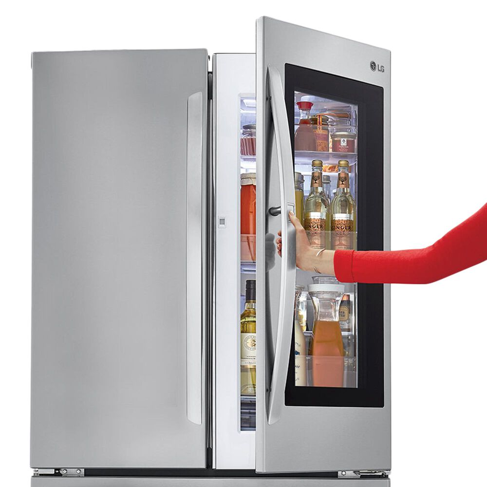 Lg 23 Cu Ft French Door Counter Depth Refrigerator In Stainless Steel Nebraska Furniture Mart