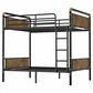 Hearth and Haven Twin XL over Twin XL Detachable Bunk Bed in Black and Gold, , large