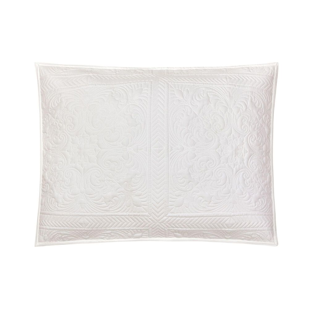 Peking Handicraft Solid Stitch 3-Piece Full/Queen Bedspread Set in White, , large