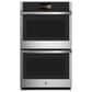 GE Profile 2-Piece Kitchen Package with Stainless Steel 30" Built-In Double Wall Oven and Black 30" Built-In Induction Cooktop, , large