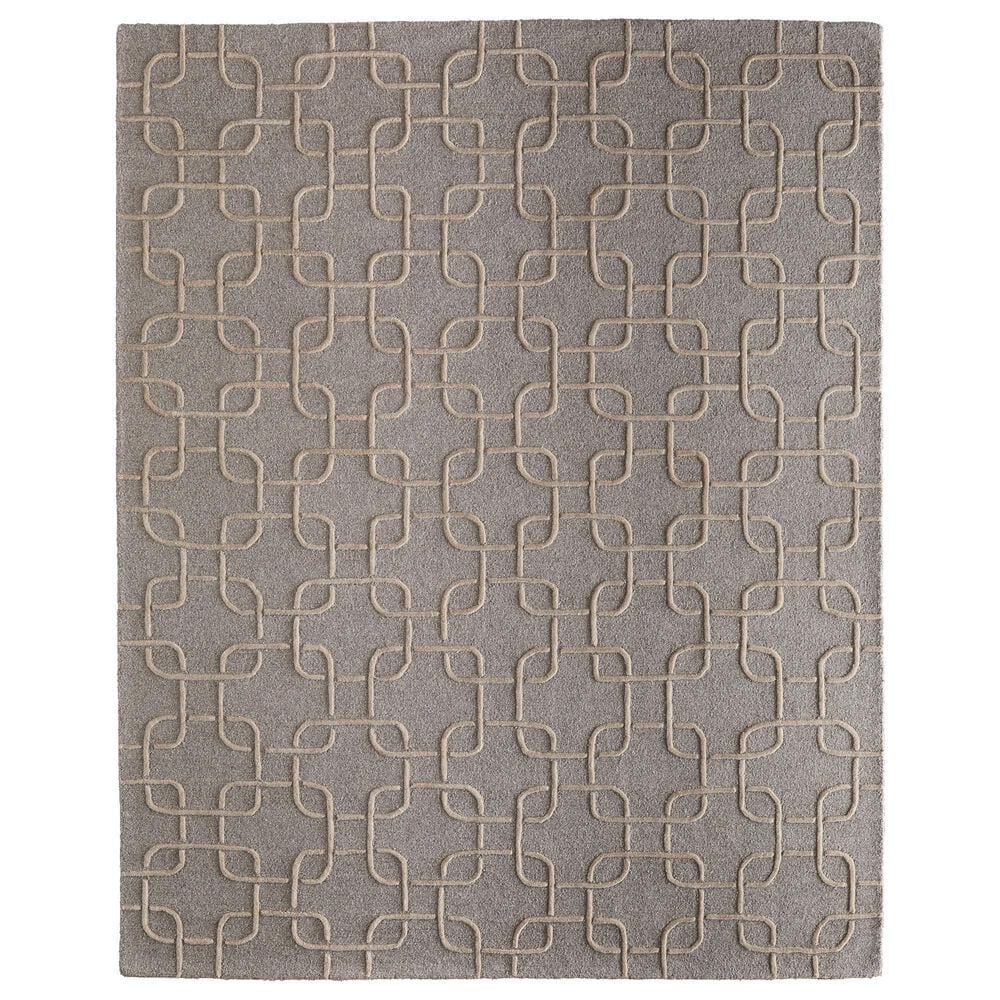 Feizy Kimball Gray, Taupe and Tan 9" x 12" Area Rug, , large