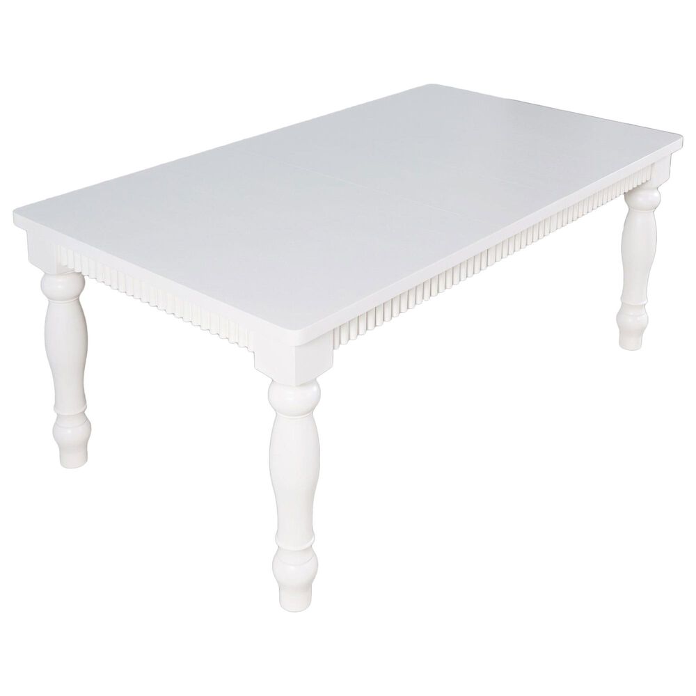 Waltham Westport 60"-72" Dining Table in White - Table Only, , large
