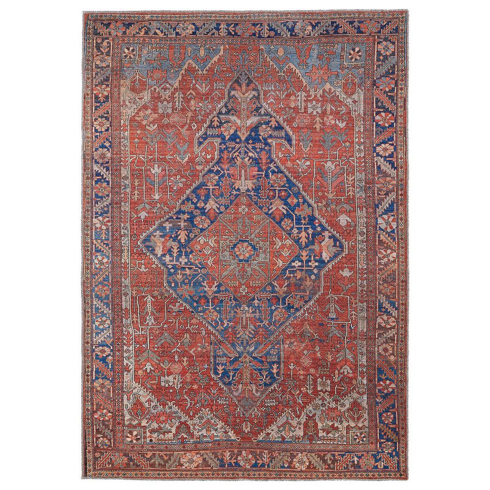 Feizy Rawlins 39HQF 3"11" x 6" Red and Navy Area Rug, , large