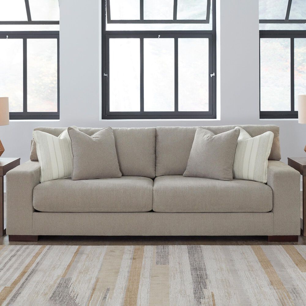 Ashley Maggie Stationary Sofa in Flax, , large