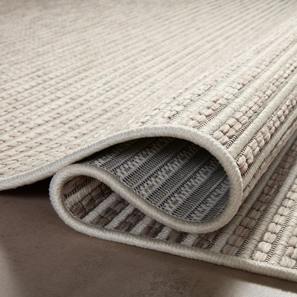 Amber Lewis x Loloi Malibu MAB-04 2&#39;3&quot; x 7&#39;7&quot; Ivory and Dove Indoor/Outdoor Runner, , large