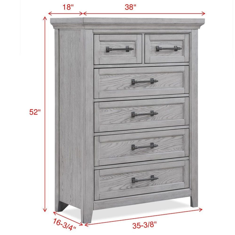 Crown Mark Beckett 6-Drawer Chest in Greige, , large