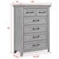Crown Mark Beckett 6-Drawer Chest in Greige, , large