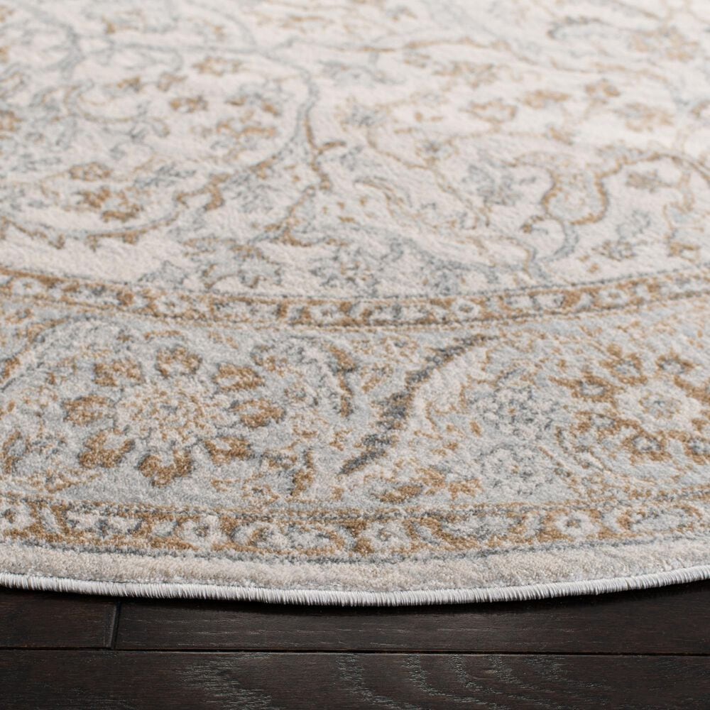 Safavieh Isabella 5&#39;3&quot; Round Cream and Beige Area Rug, , large