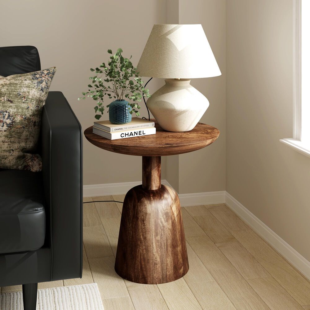 L.R. Home Branson Side Table in Brown, , large