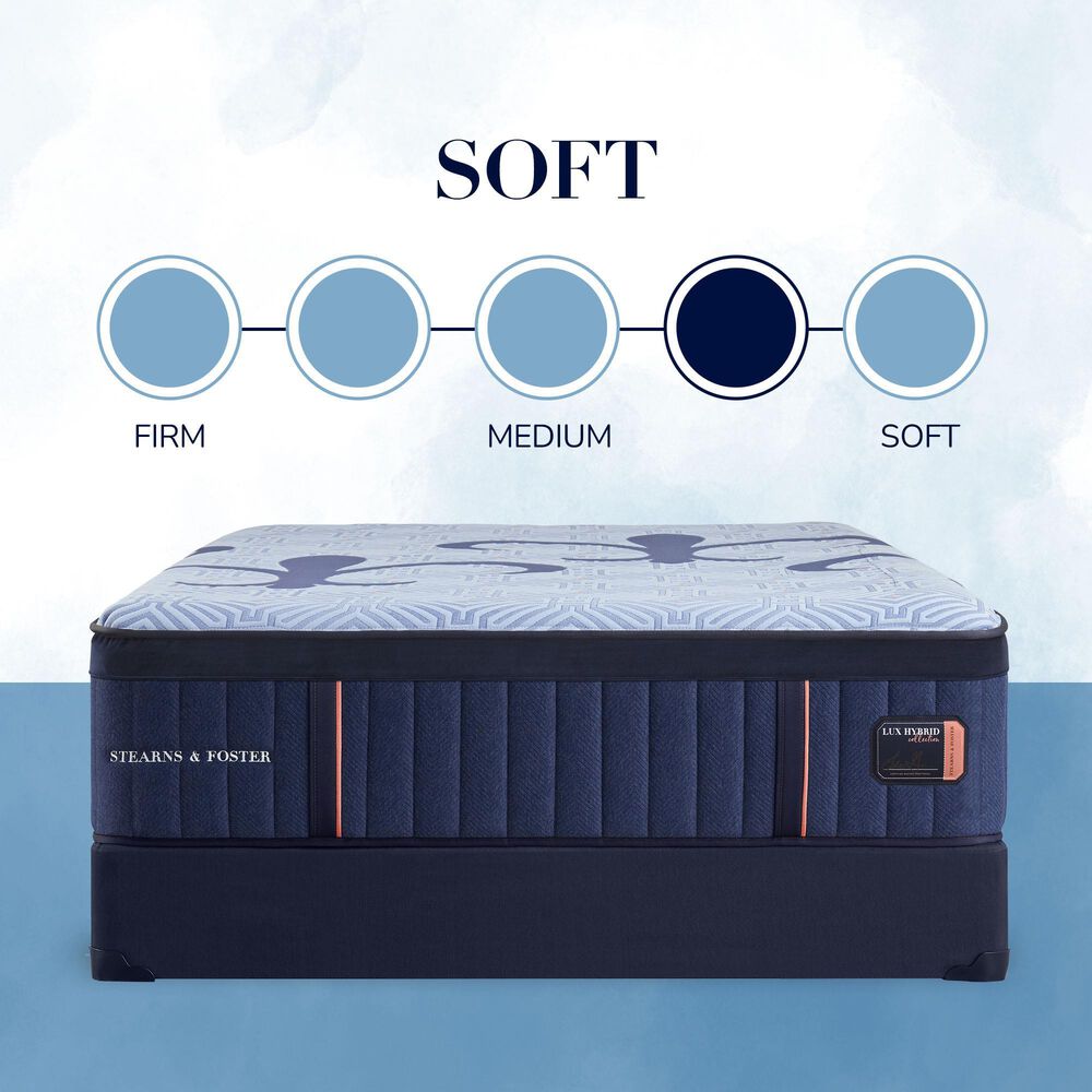 Stearns &amp; Foster Lux Estate Elite Soft Hybrid California King Mattress with High Profile Box Springs, , large