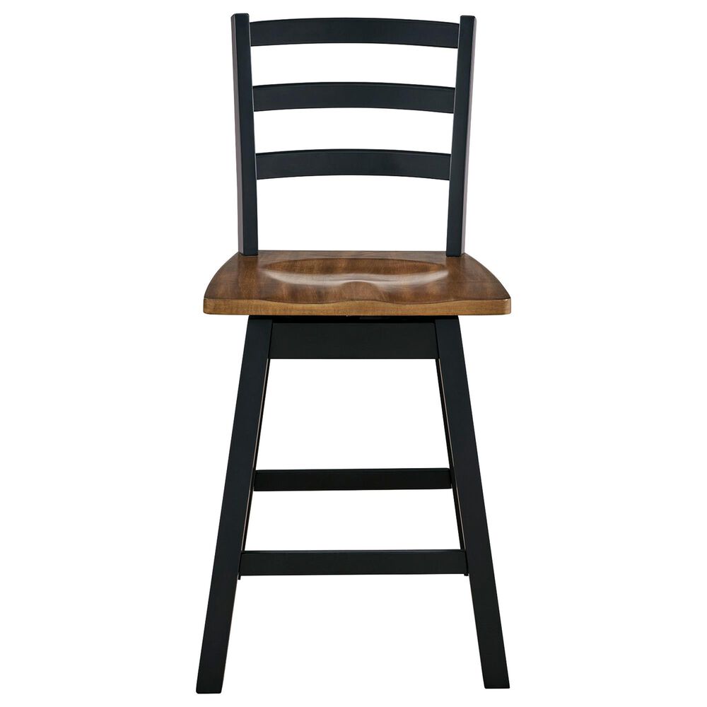 Ashley Wildenauer Swivel Counter Stool in Brown and Black, , large