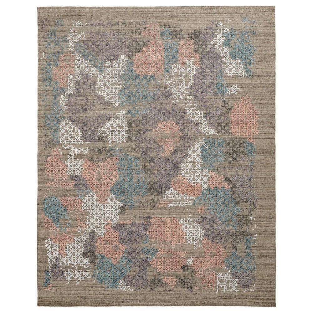 Feizy Elias 5" x 8" Pink, Blue and Taupe Area Rug, , large