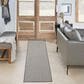 Nourison Courtyard Ivory and Charcoal 2" x 6" Indoor/Outdoor Runner, , large