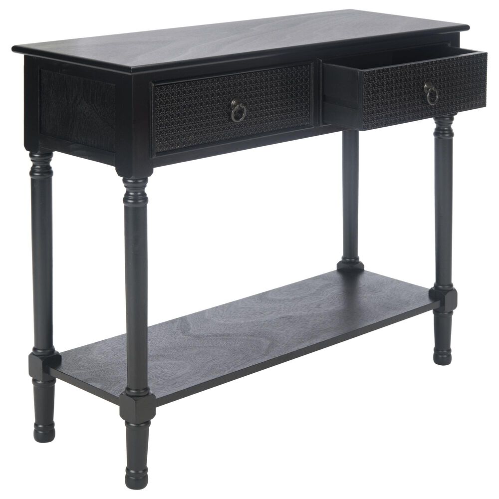 Safavieh Haines 2-Drawer Console Table in Black, , large
