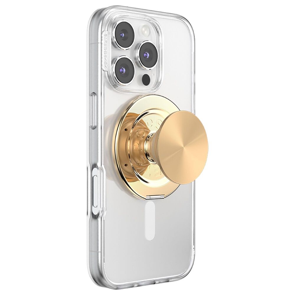 PopSockets MagSafe Circle Kick-Out PopGrip in Aluminum Radial Gold, , large