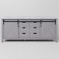 Lexora Home Marsyas 80" Double Bathroom Vanity in Dark Grey with White Carrara Marble Top and Rectangular Sinks, , large