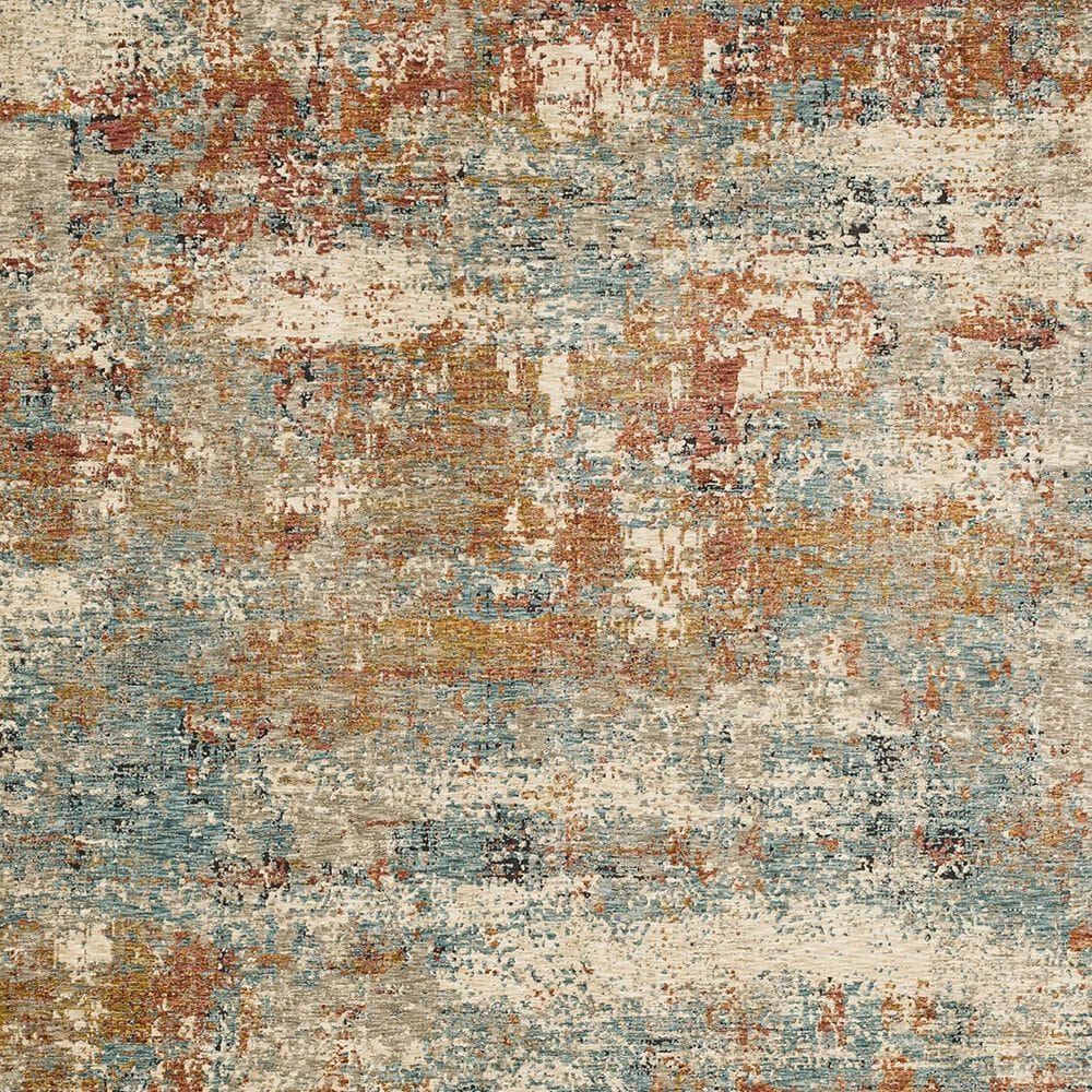 Karastan Marash 2&#39;7&quot; x 7&#39;3&quot; Beige, Rust Red and Blue Runner, , large