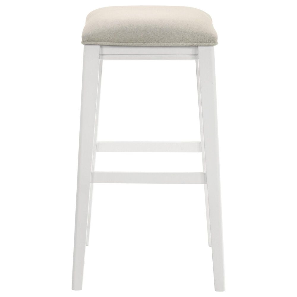 Armen Living Jane Bar Height Stool in White, , large
