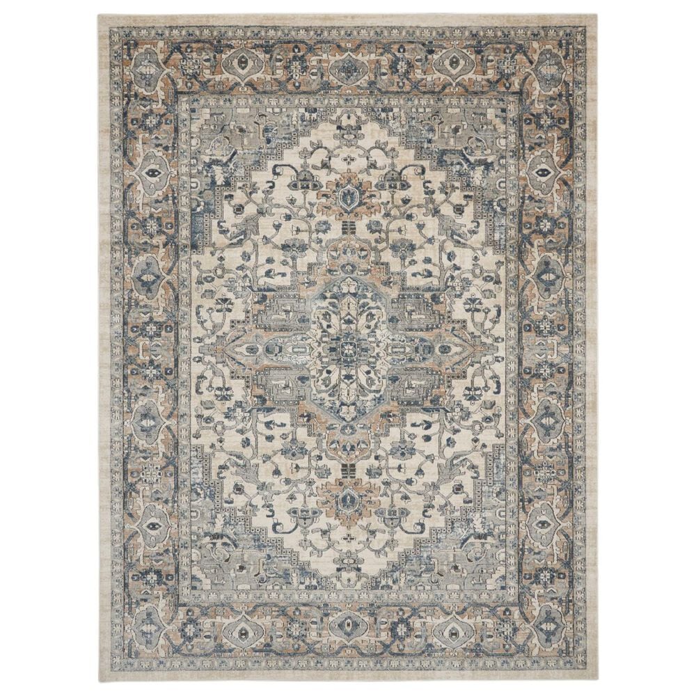 Nourison Quarry 7"10" x 9"10" Ivory and Grey Area Rug, , large