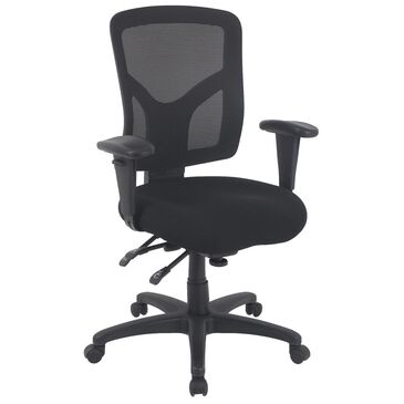 Global Seating Zephyr Mesh Mid-Back Executive Desk Chair in Ebony Black, , large