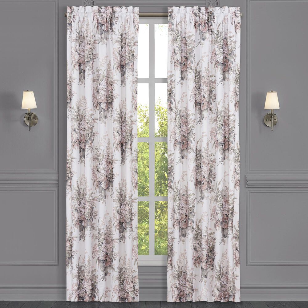 J. Queen New York Estelle 84&quot; x 41&quot; Window Panel Pair in Blush and Cream, , large