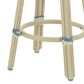 Furniture of America Eldridge 26" Patio Bar Stool in Natural and Blue (Set of 2), , large