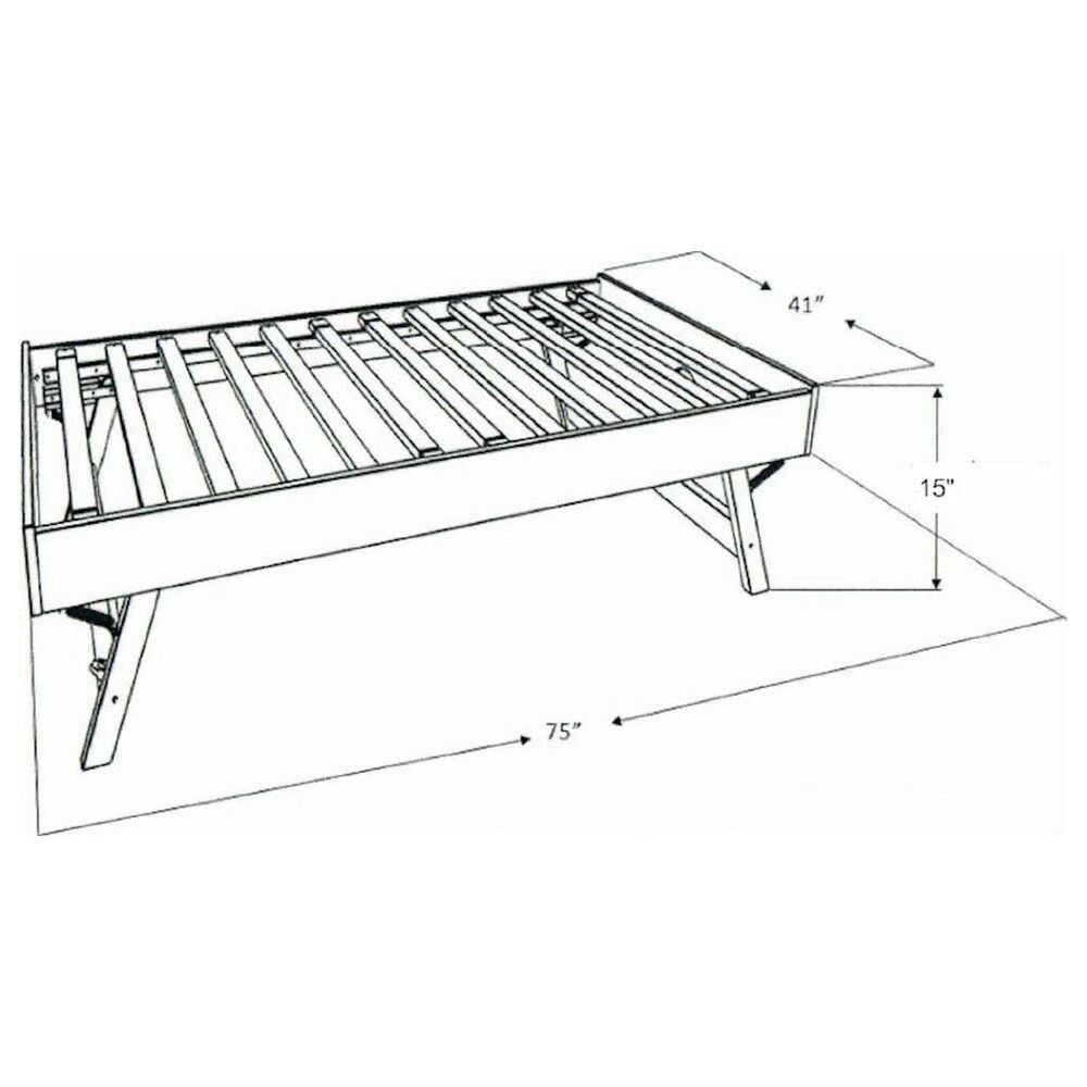 Kodiak Boho Twin Daybed with Pop Up Trundle and Mattress in Rustic Walnut, , large