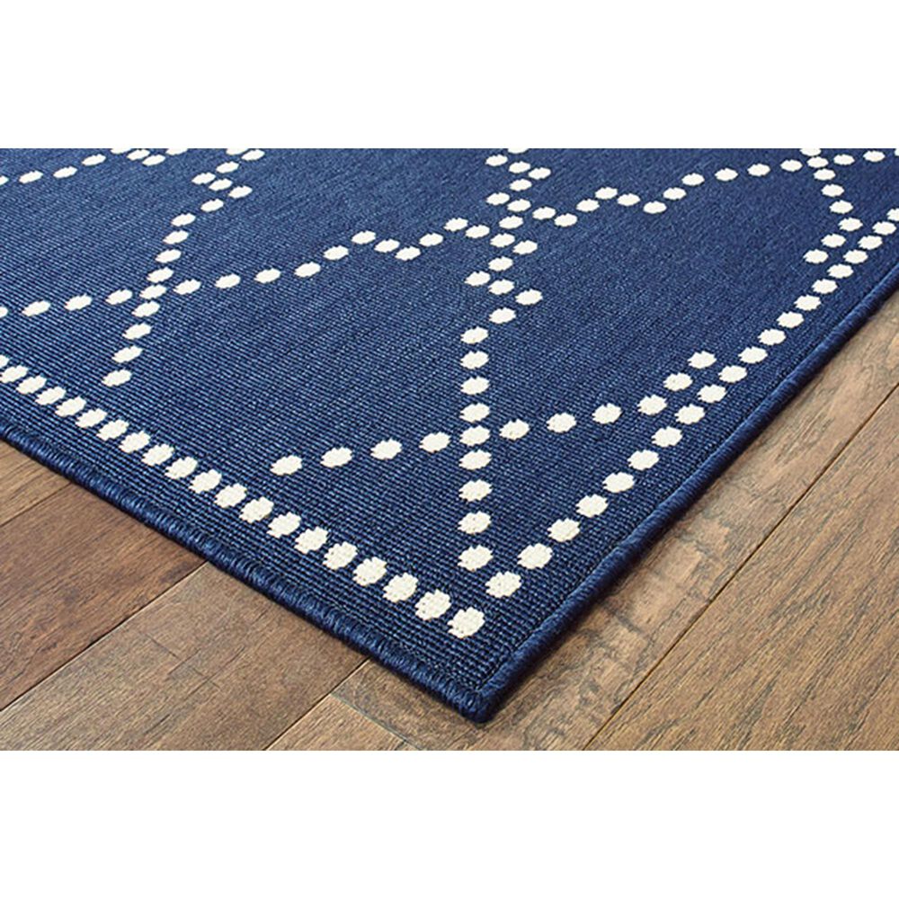 Oriental Weavers Marina 7765B 5&#39;3&quot; x 7&#39;6&quot; Navy and Ivory Area Rug, , large