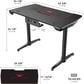 Eureka Ergonomics 44" Curved Gaming Desk in Black and Red, , large