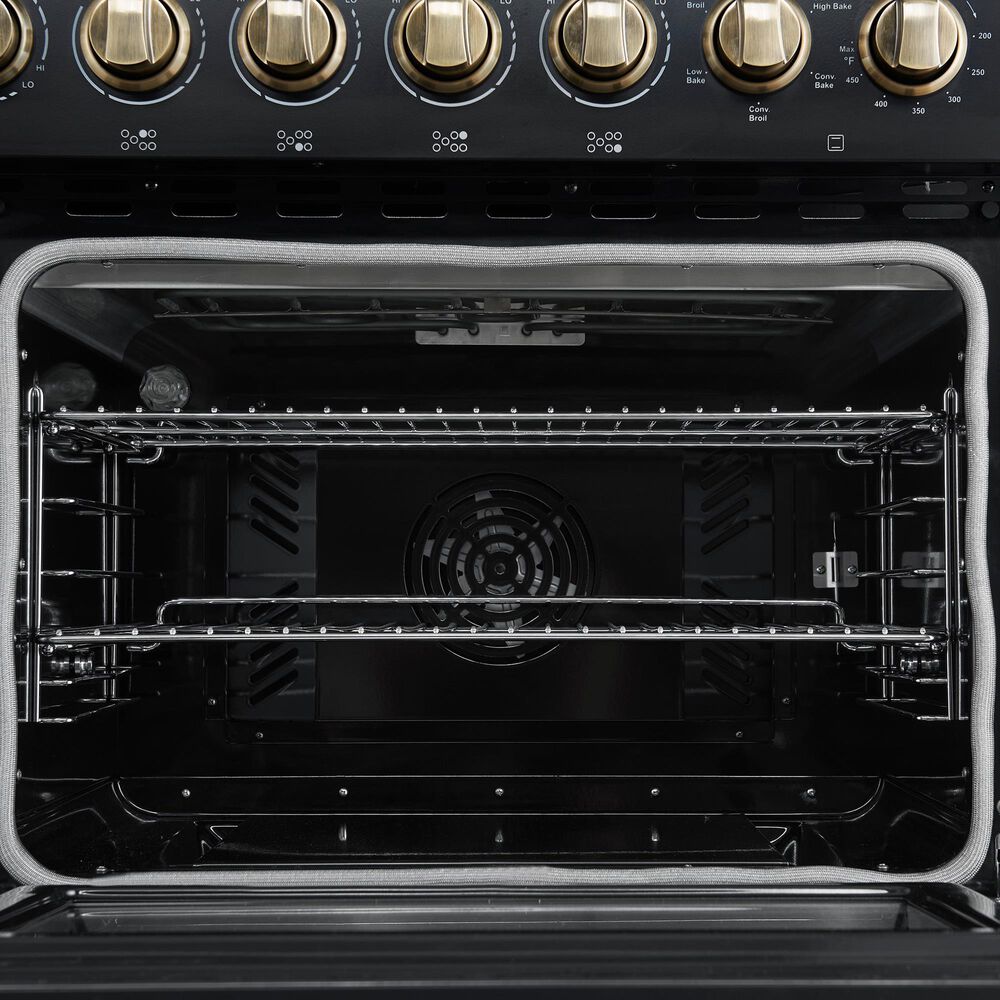 Forno Paolo 48" Freestanding Electric Range in Black, , large