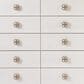 Furniture Worldwide Love Joy Bliss Peony 10 Drawer Chest in Alabaster and Soft Gold, , large