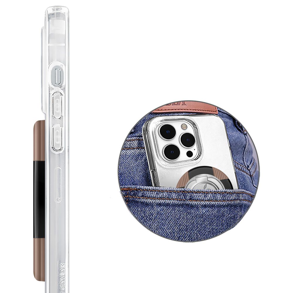 Velvet Caviar MagSafe Phone Grip Ring in Mocha Vibe Checkered, , large