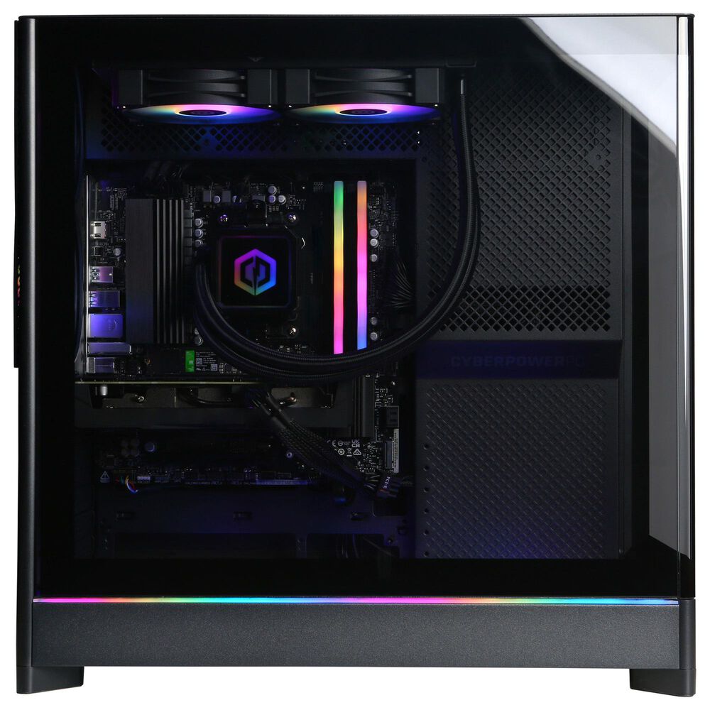 CyberPowerPC Gamer Supreme Gaming Desktop | AMD Ryzen 7 9700X - 32GB RAM - AMD Radeon RX 9060 XT Graphics - 2TB SSD in Black, , large