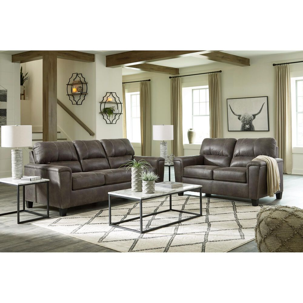 Signature Design by Ashley Navi Stationary Sofa in Smoke, , large