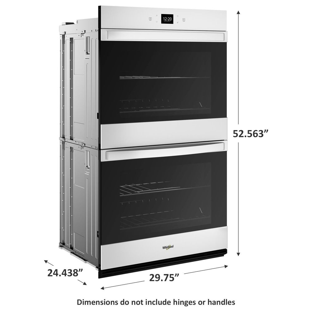 Whirlpool 30&quot; Smart Built-In Electric Convection Double Wall Oven with Air Fry in White, , large