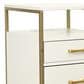 Rta Products Llc Modern Rolling File Cabinet with USB Charging Ports and Power Outlet in White and Gold, , large