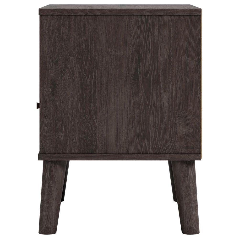 Ashley Piperton Nightstand in Brown and Dark Charcoal, , large