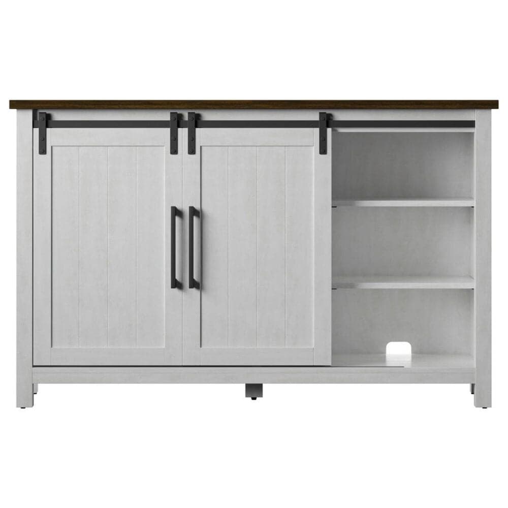 RTJ Furniture 2-Door Sideboard with Wine Storage in Antique White, , large