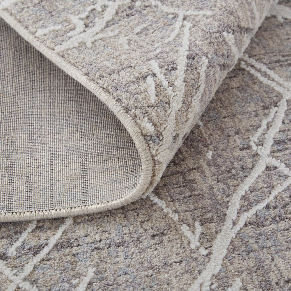 Feizy Lennon 5&#39; x 8&#39; Beige and Ivory Area Rug, , large