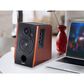 Edifier All-in-One Bluetooth Bookshelf Speaker Pair in Brown, , large