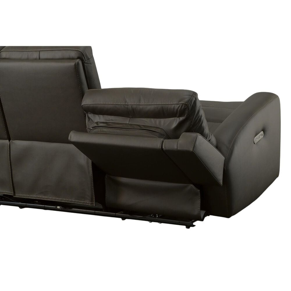 Flexsteel Jarvis Power Reclining Sofa with Headrests in Mica, , large