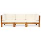 Noble House Oana 3-Piece Patio Sofa Set with Beige Cushion in Teak Brown, , large