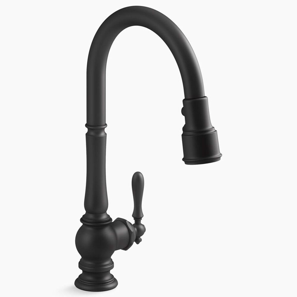 Kohler Artifacts Pull Down Faucet in Matte Black, , large
