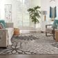 Nourison Aloha 7" x 10" Silver and Grey Indoor/Outdoor Area Rug, , large