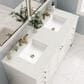 James Martin Vanities Chicago 60" Double Bathroom Vanity in Glossy White with 3 cm Lime Delight Quartz Top and Rectangular Sinks, , large