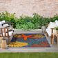 Nourison Aloha ALH24 3"6" x 5"6" Navy and Multicolor Indoor/Outdoor Area Rug, , large