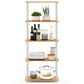 HOMLUX Turn-N-Tube 5-Tier Open Storage Bookshelf in Beech and White, , large