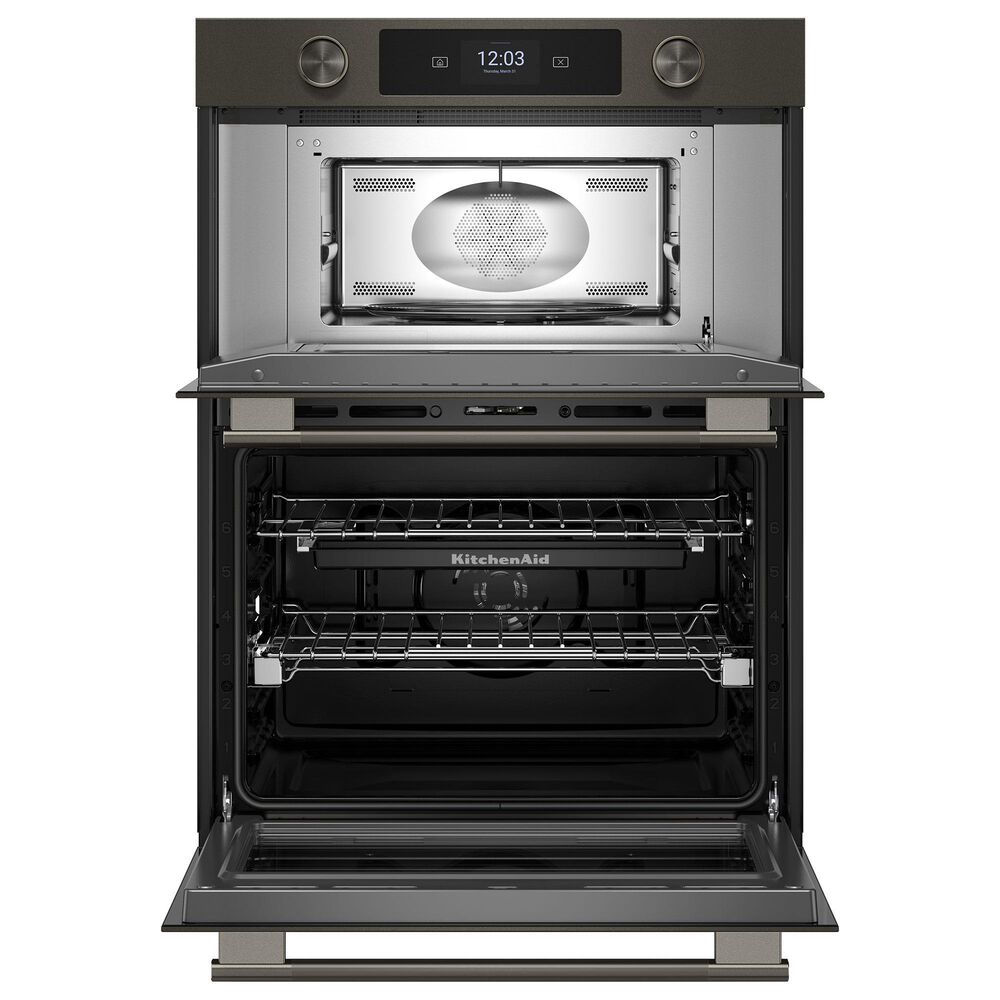 KitchenAid 2-Piece Kitchen Package with Black Ore 30" Smart Combination Wall Oven and Stainless Steel 30" Gas Cooktop, , large