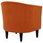 Overman International Corp Chantel Accent Chair in Orange Velvet, , large
