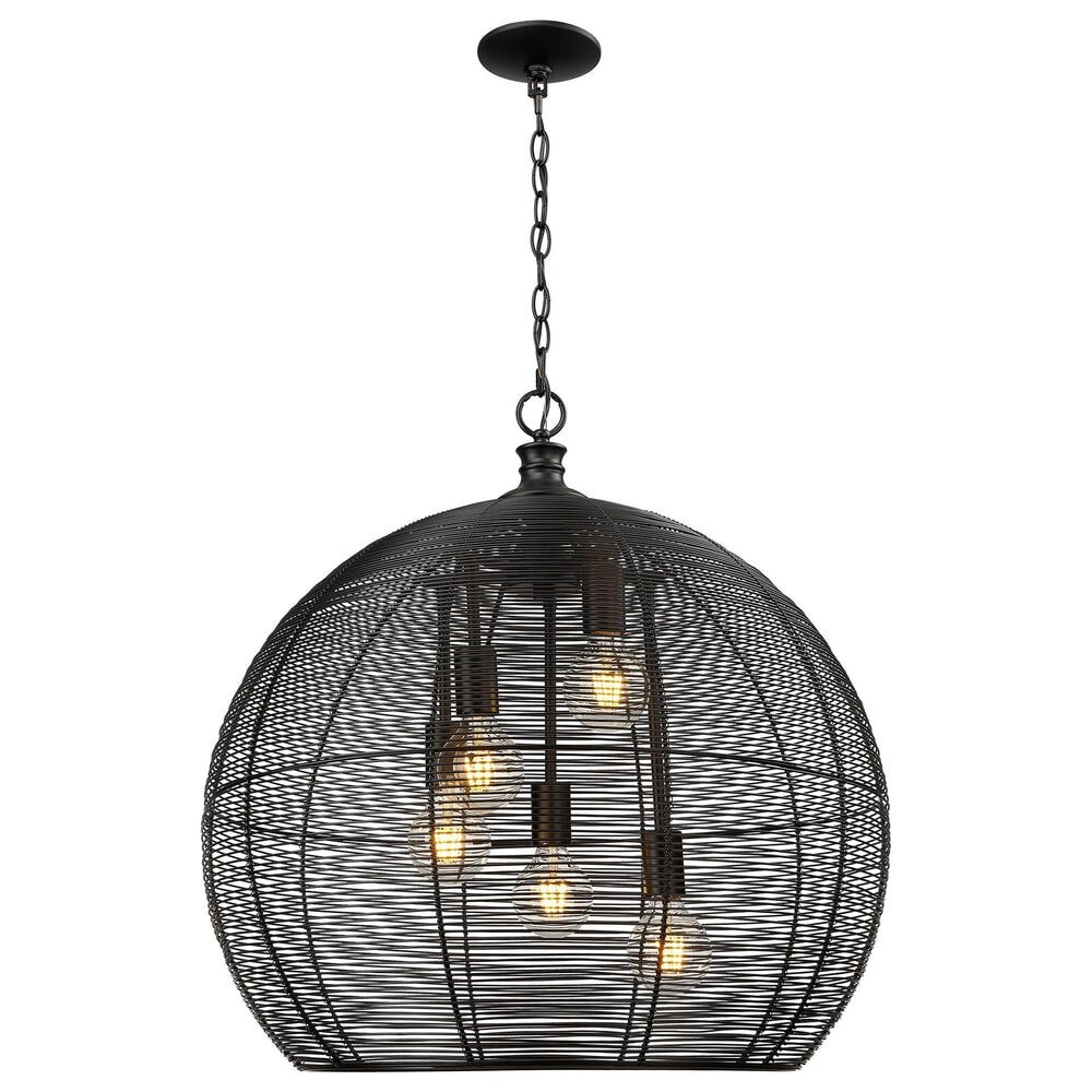 Golden Lighting Calypso 5-Light Pendant in Matte Black, , large